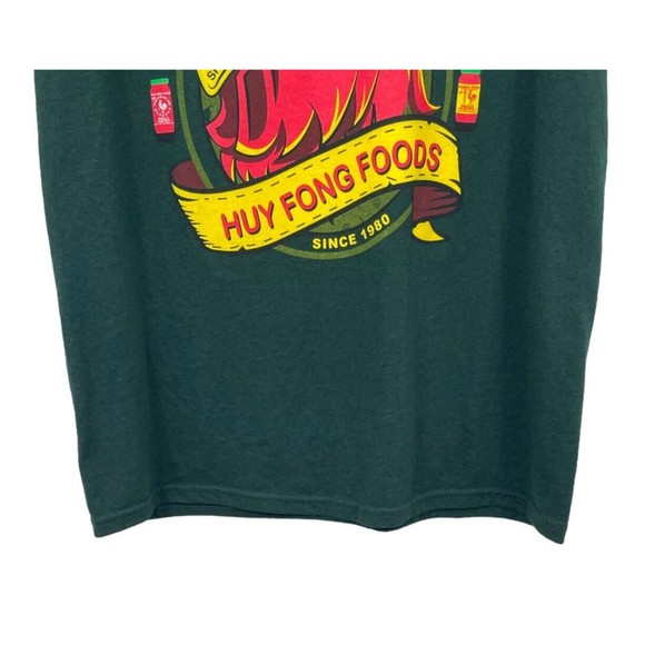 Sriracha Sauce Unisex Graphic T Shirt Green Medium Cotton Polyester Hot Chili - Picture 4 of 7